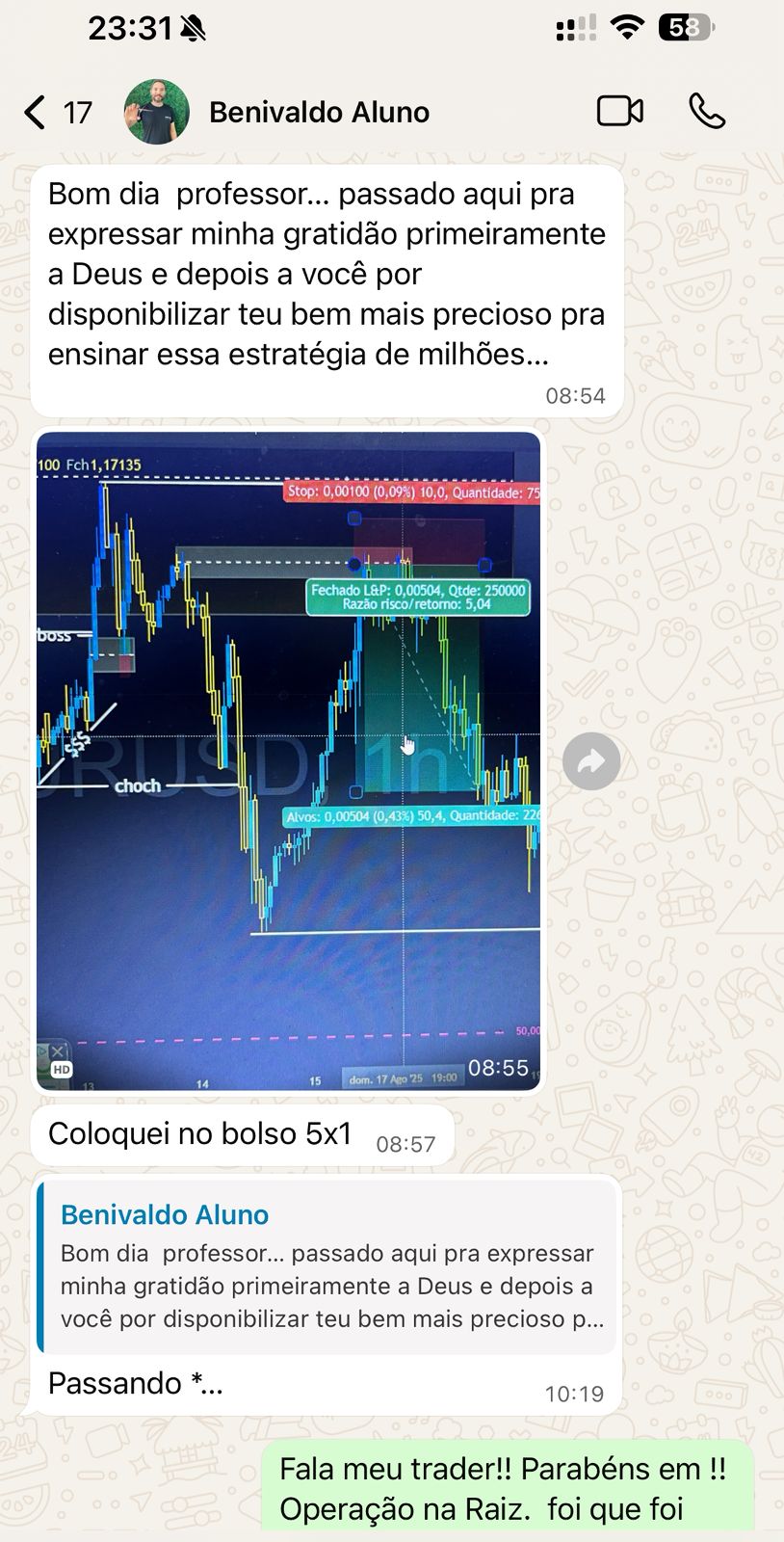 Replicando o processo.